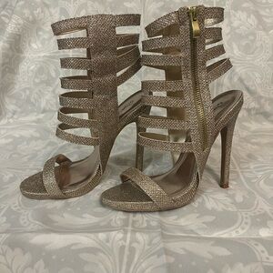 Qupid brand heels, Champagne color, Size 7